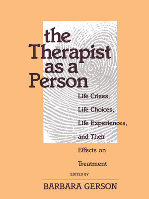 cover image of The Therapist as a Person